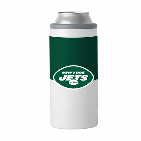 LOGO BRANDS New York Jets 12oz Colorblock Slim Can Coolie 622-S12C-11